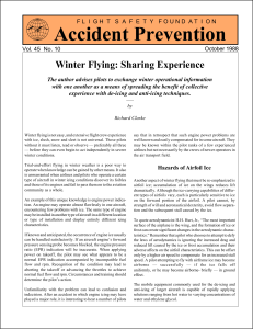 Winter Flying: Sharing Experience