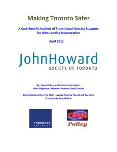 Making Toronto Safer- A Cost Benefit Analysis