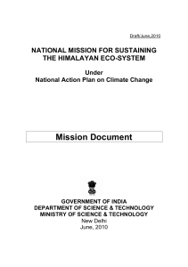 National Mission for Sustaining Himalayan Ecosystem