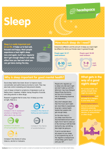 How much sleep do I need? Why is sleep important for good mental