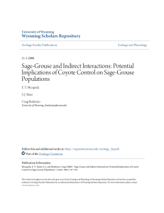 Sage-Grouse and Indirect Interactions: Potential Implications of