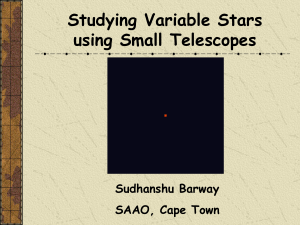 Studying Variable stars using Small Telescopes Observational