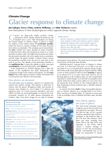 Glacier response to climate change