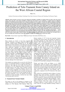 Prediction of Tele-Tsunami from Canary Island on the West African