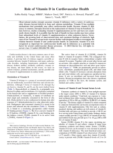 Role of Vitamin D in Cardiovascular Health