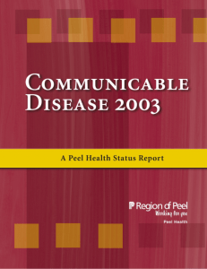 Communicable Disease Report 2003