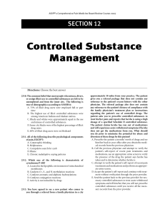 Controlled Substance Management