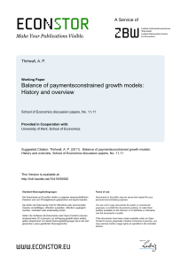 Balance of paymentsconstrained growth models