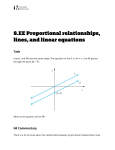 Proportional relationships, lines, and linear equation