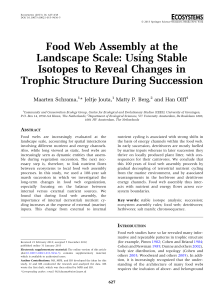 Food Web Assembly at the Landscape Scale: Using Stable