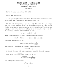Math 2315 - Calculus II