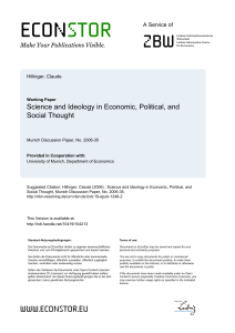 Science and Ideology in Economic, Political, and Social
