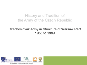 Czechoslovak Army in Structure of Warsaw Pact 1955 to 1968 File