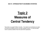 Topic 2 Measures of Central Tendency - AUEB e