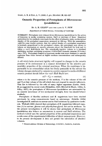 Osmotic Properties of Protoplasts of Micrococcus