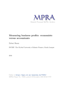 Measuring business profits: economists versus accountants