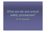 What are lab and school safety procedures?