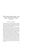 The United States, Japan, and China: Setting the Course
