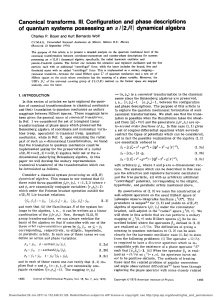 C.P. Boyer y K.B. Wolf, Canonical transforms. III. Configuration and