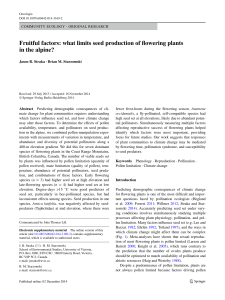 Fruitful factors: what limits seed production of flowering plants in the