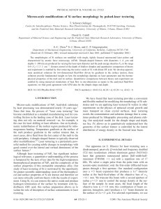 Micron-scale modifications of Si surface morphology by pulsed