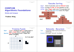 COMP108 Algorithmic Foundations Pancake Sorting Triomino