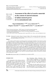 Assessment of the effect of reactive materials on the content of