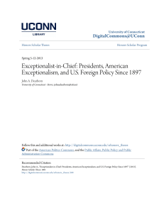 Exceptionalist-in-Chief - DigitalCommons@UConn