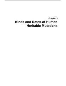 Kinds and Rates of Human Heritable Mutations