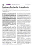 Precision of molecular time estimates