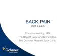 BACK PAIN - Ochsner Education