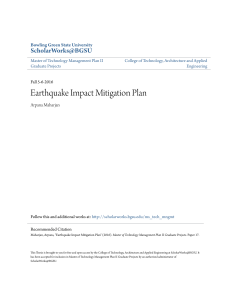 Earthquake Impact Mitigation Plan