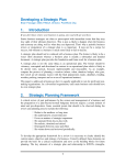 Developing a Strategic Plan 1. Introduction 2. Strategic Planning
