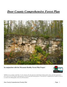 Door County Comprehensive Forest Plan