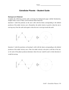 ExtraSolar Planets – Student Guide