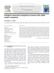 Ecological community integration increases with added trophic