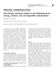 New dietary reference intakes in the Netherlands for energy