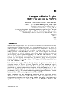 Changes to Marine Trophic Networks Caused by