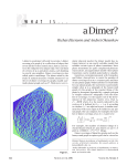 What Is...a Dimer?, Volume 52, Number 3