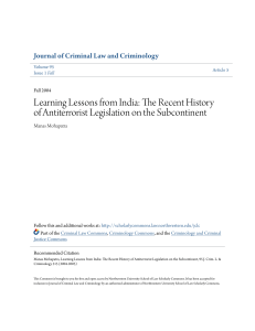 Learning Lessons from India - Northwestern University School of