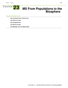 From Population to the Biosphere