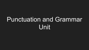 Grammar Unit - Mr. Hernandez