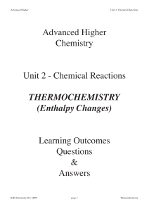 2.3 ThermoChemistry - Chemistry Teaching Resources