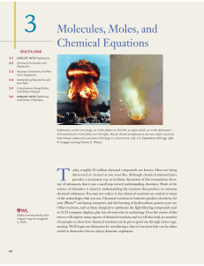 Molecules, Moles and Chemical Equations File