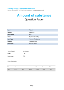 Amount of substance