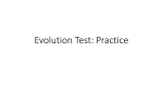 Evolution Test: Practice