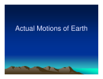 Actual Motions of Earth