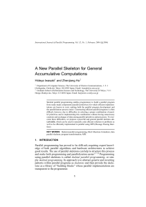 A New Parallel Skeleton for General Accumulative Computations