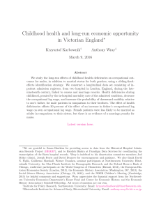 Childhood health and long-run economic opportunity