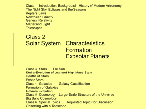 Class 2 Solar System Characteristics Formation Exosolar Planets